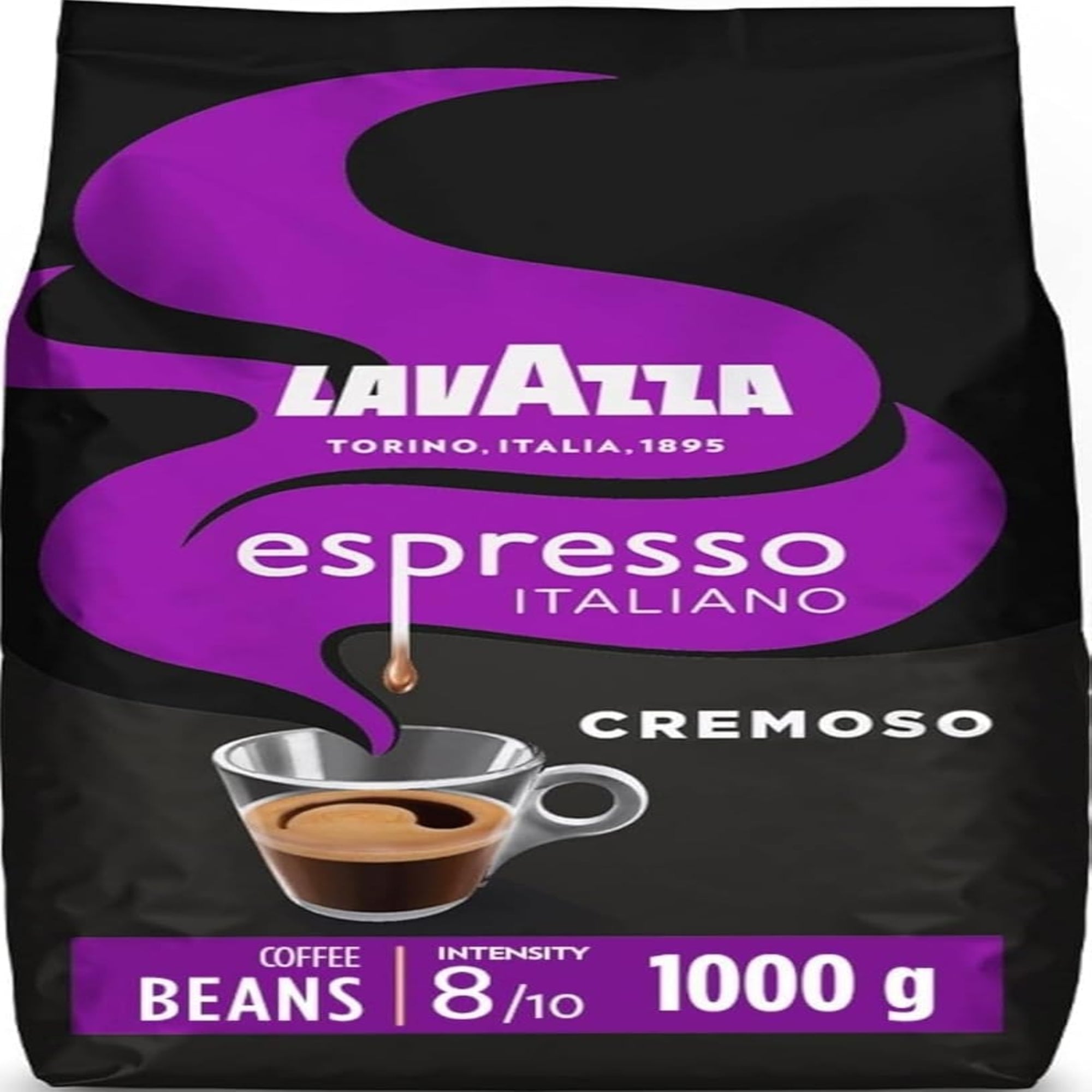Lavazza Espresso Cremoso, 100% Arabica Medium Roast 1kg Pack