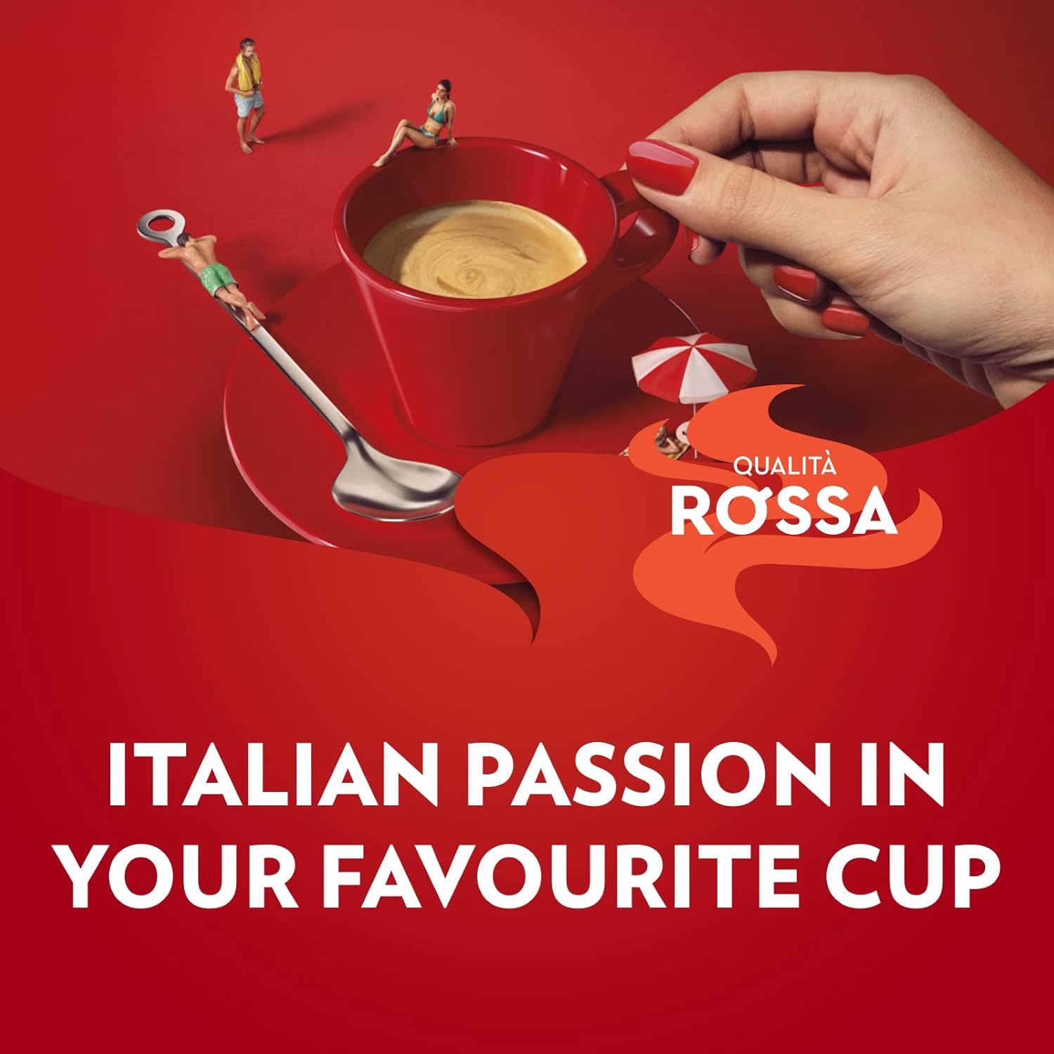Lavazza Qualità Rossa Arabica Robusta Intensity 5/10 Medium Roast 1kg.