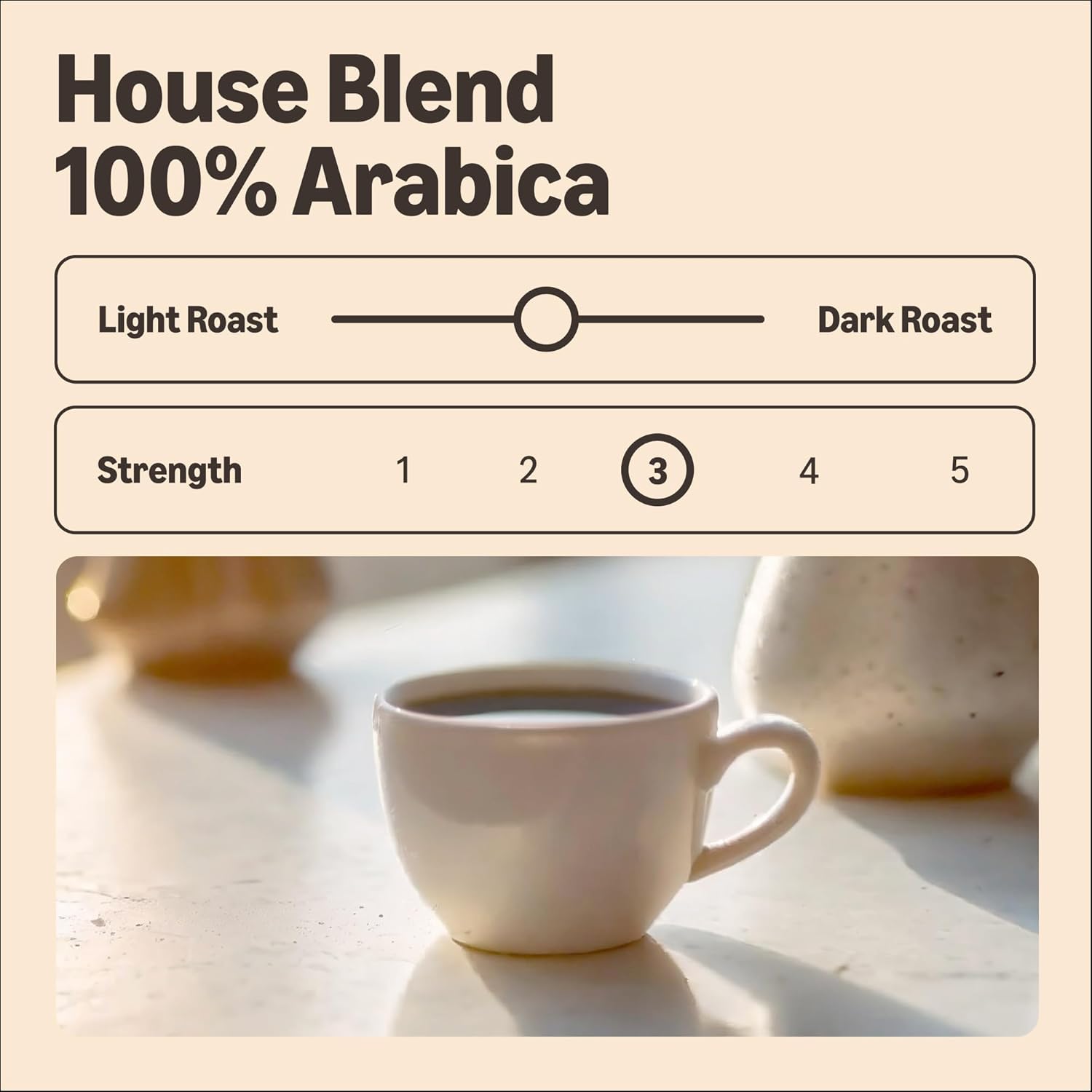 House Blend Coffee Beans 1kg Medium Roast 100% Arabica Coffee